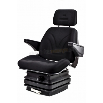  Fotel siedzenie ciągnikowe pneumatyczne komfortowe materiałowe  MONTANA 2- czarne 